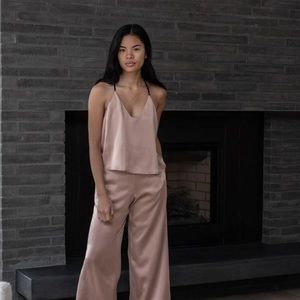 Lunya Washable Silk Tan/Black Cami Size XS